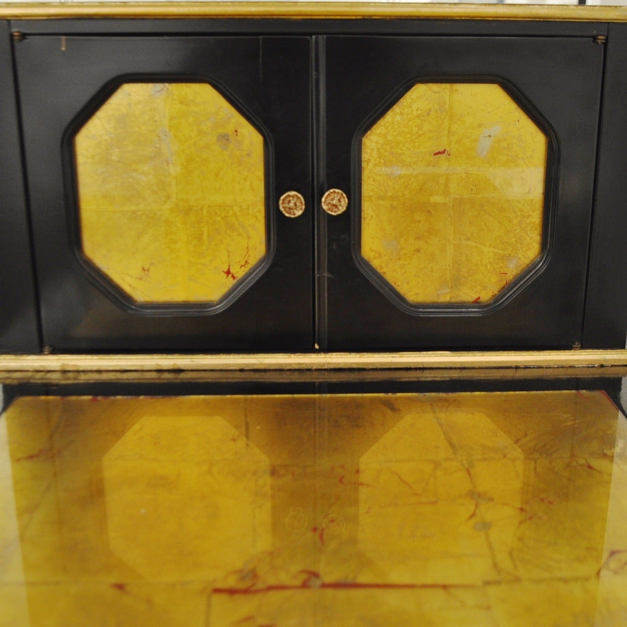 Ebonized Cartonnier Desk by Jansen In Good Condition For Sale In New London, CT