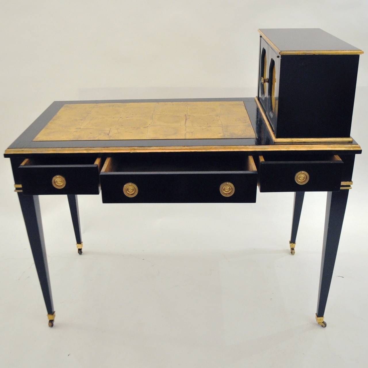 Ebonized Cartonnier Desk by Jansen For Sale 2