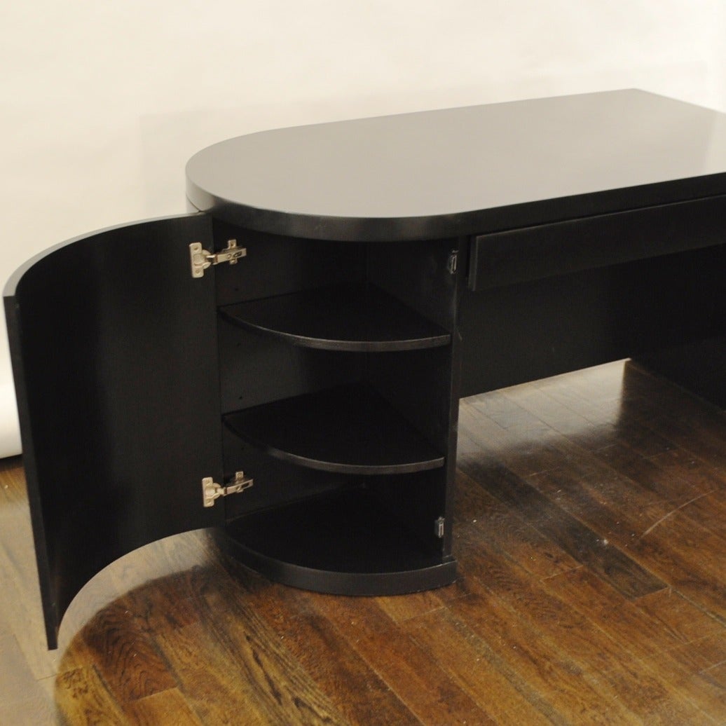Ebonized Desk by Lauren Ralph Lauren In Excellent Condition In New London, CT