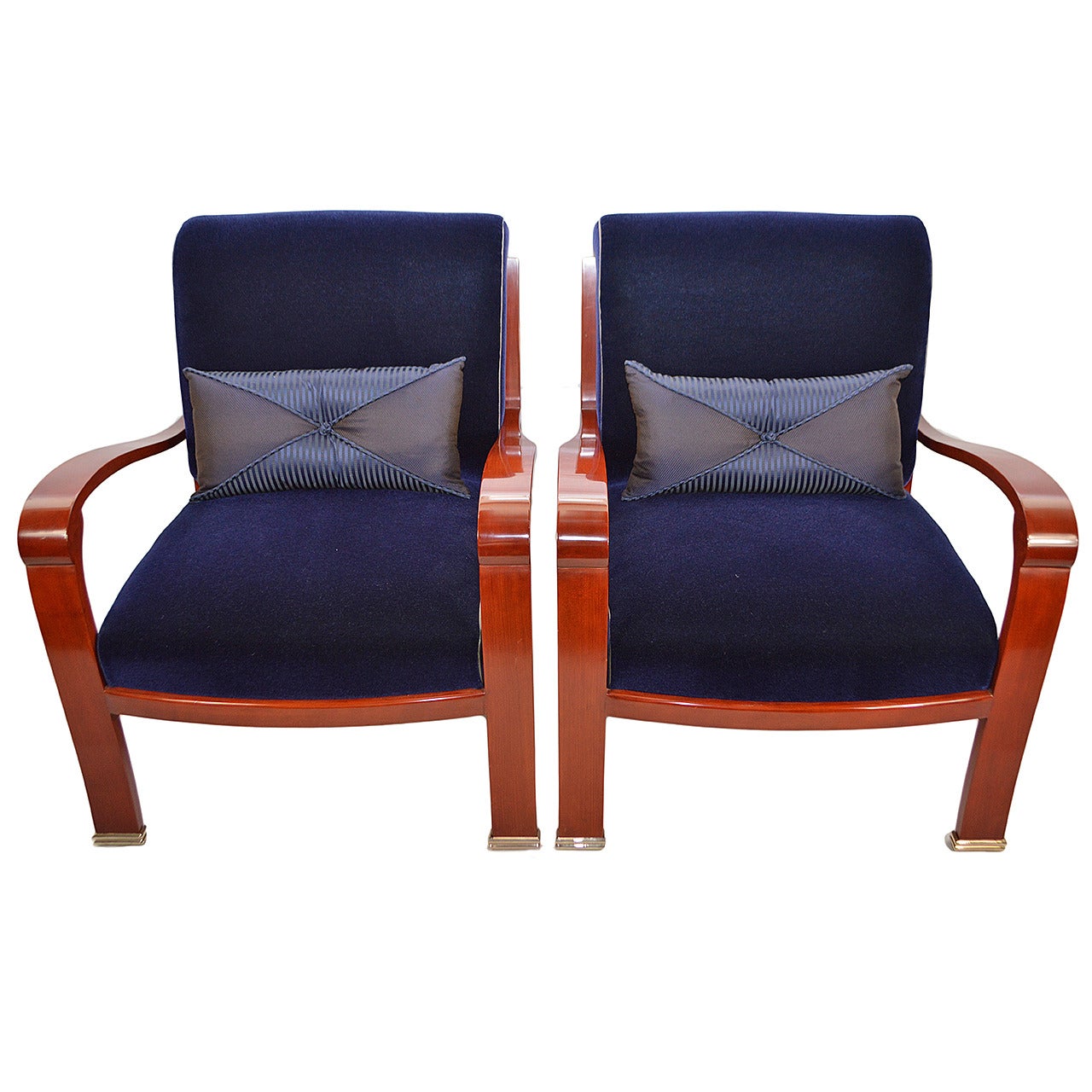 Pair of J. Robert Scott Salon Deco Chairs For Sale
