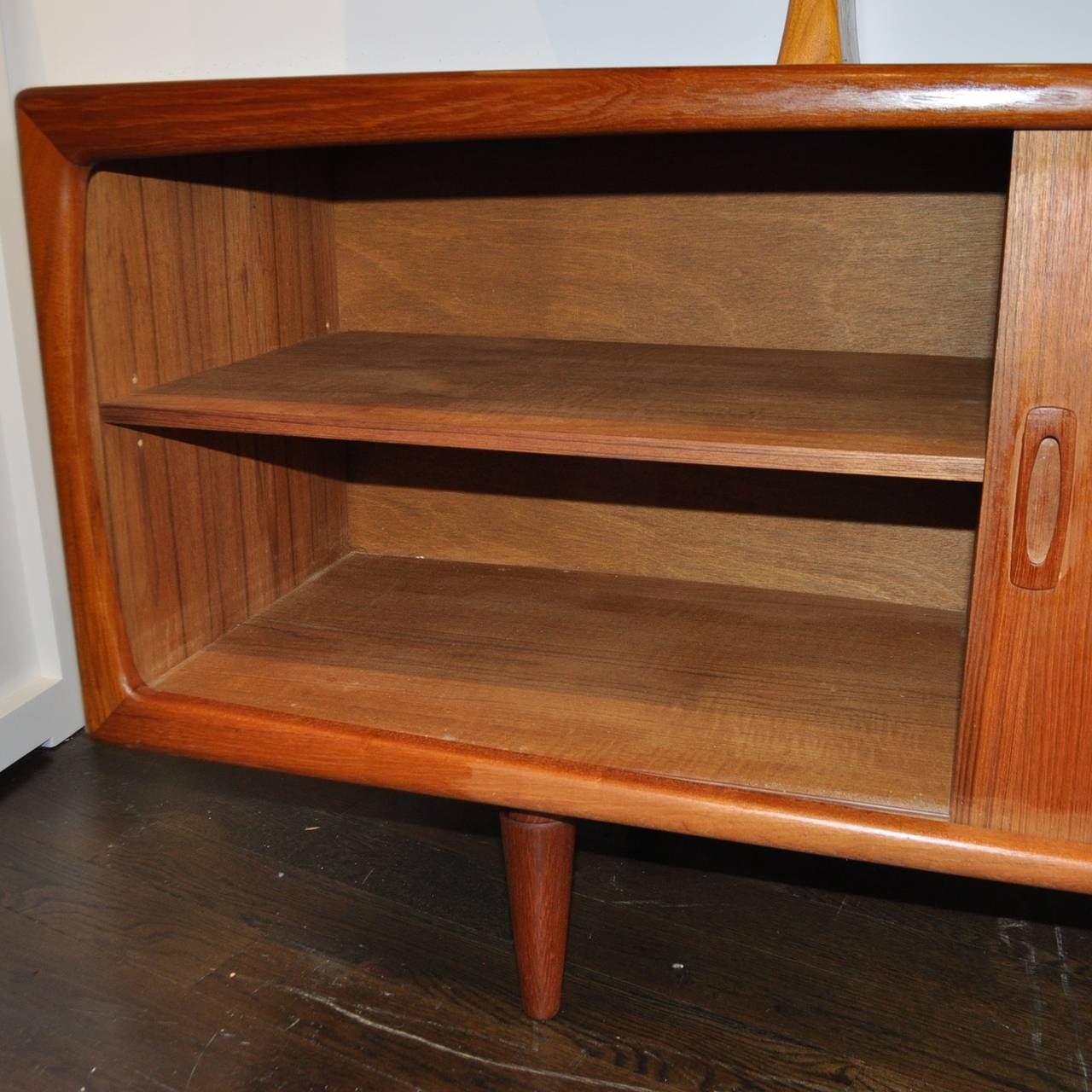 Glass H.P. Hansen Danish Modern Sideboard and Hutch