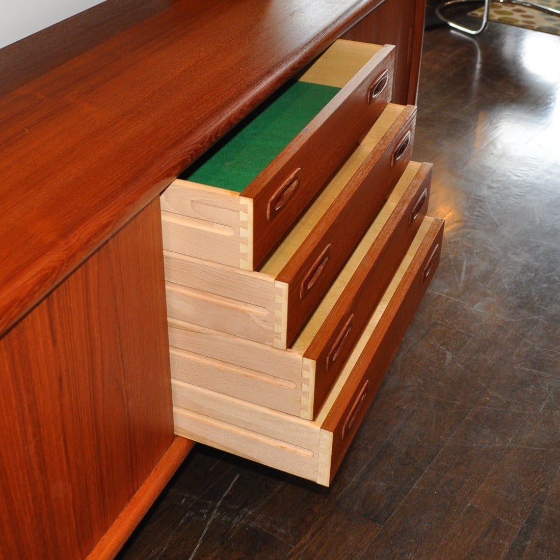 H.P. Hansen Danish Modern Sideboard and Hutch In Excellent Condition In New London, CT