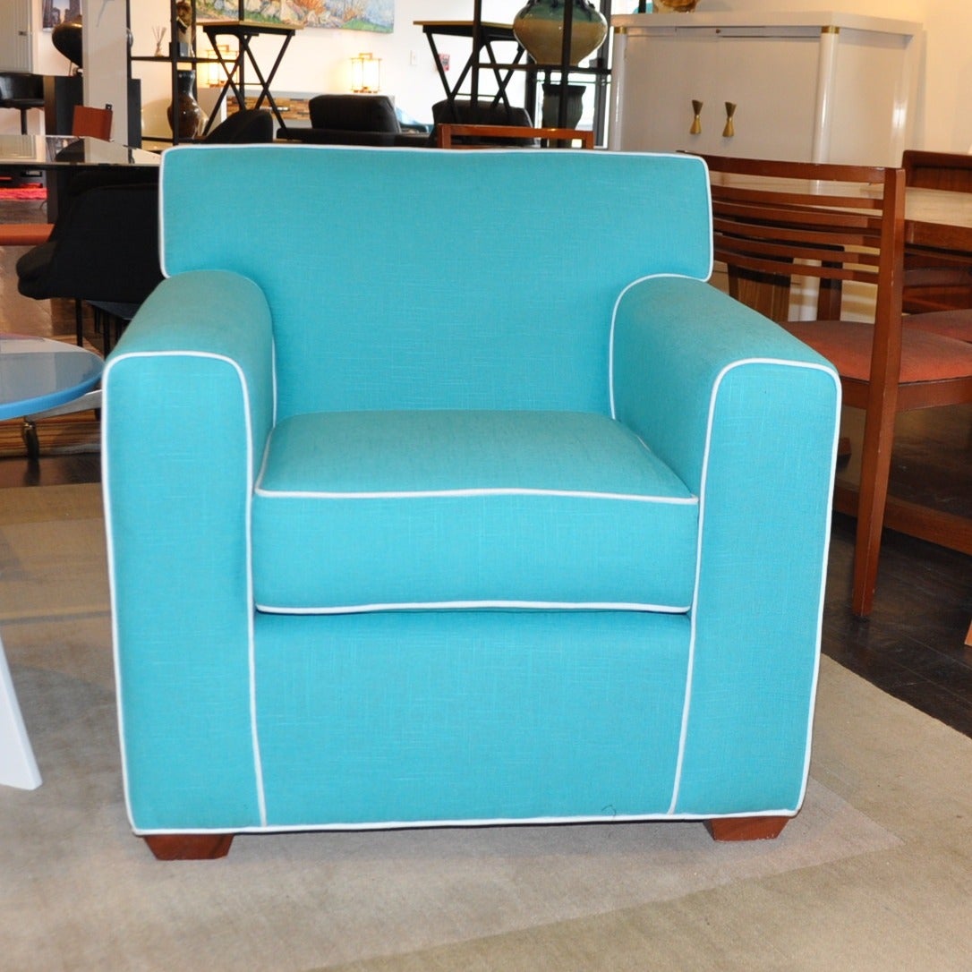 American Turquoise Club Chairs