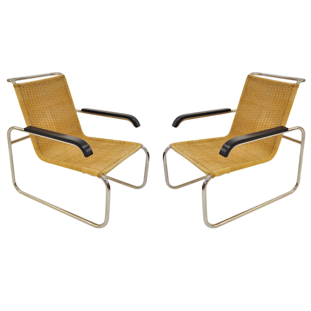 Pair of Marcel Breuer B35 Lounge Chairs