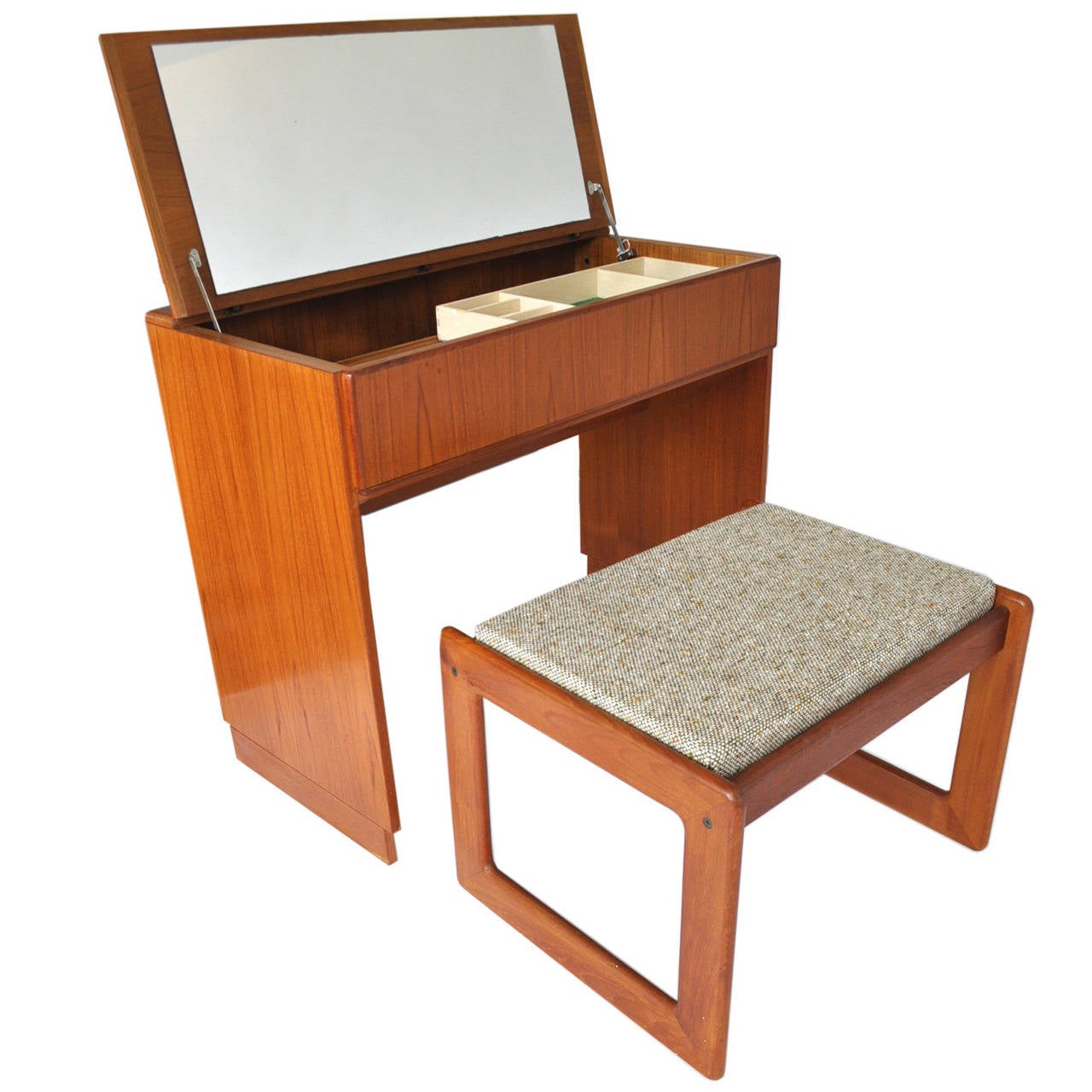 Danish Modern Teak Vanity by Komfort at 1stDibs