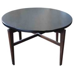 Retro Jens Risom Game Table with Revolving Top