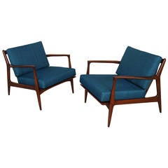Danish Modern Lounge Chairs by Ib Kofod-Larsen
