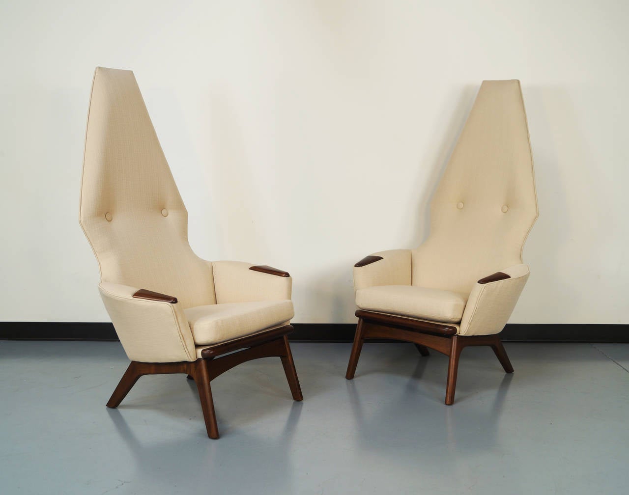 Vintage High Back Lounge Chairs by Adrian Pearsall 2