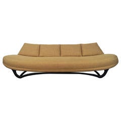 Vintage Midcentury Gondola Style Sofa