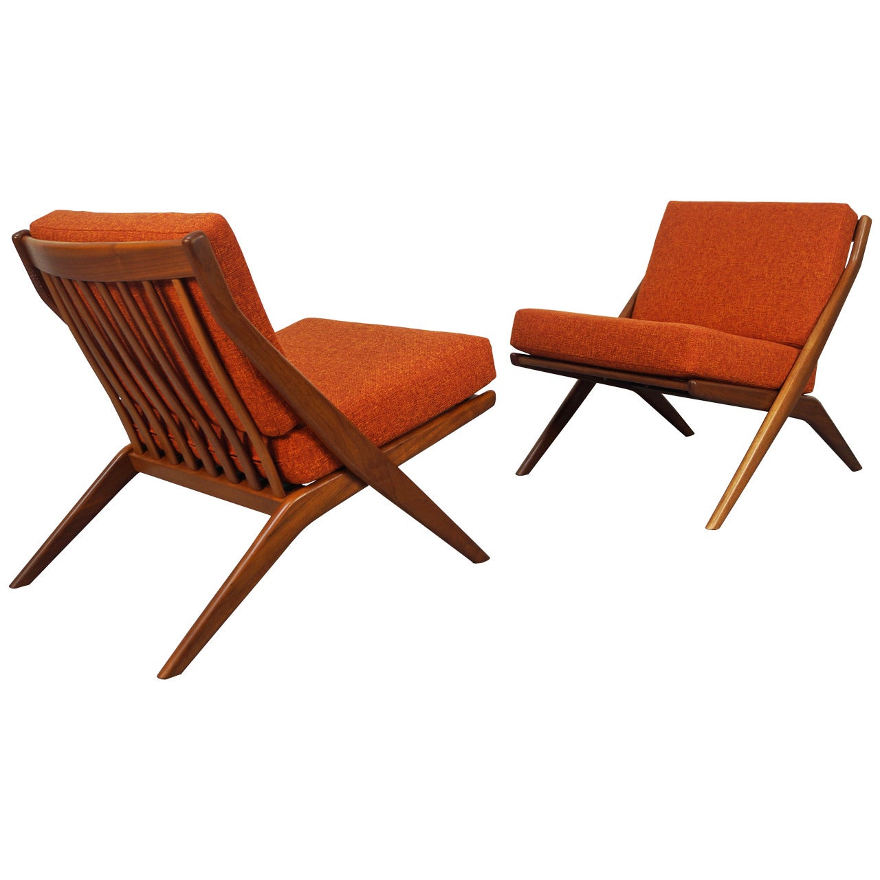 "Scissor" Lounge Chairs by Folke Ohlsson for DUX