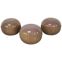 Vintage Glazed Ceramic Stools