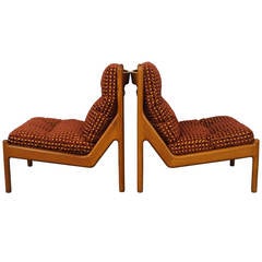 Danish Teak Lounge Chairs by Niels Bach 7