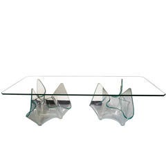 Sculptural Glass Dining Table by Laurel Fyfe