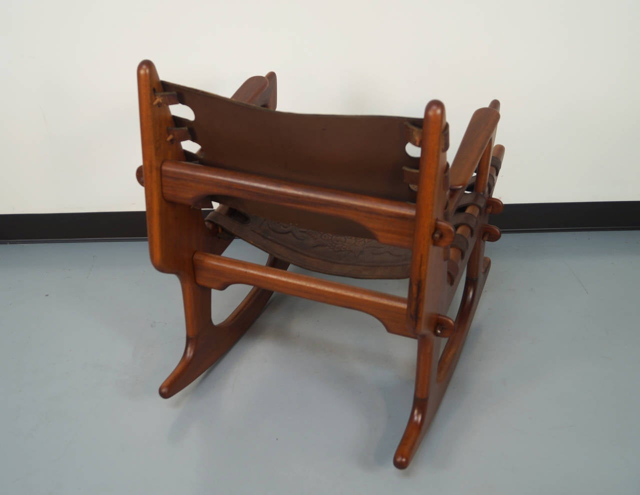 Vintage Rocking Chair and Ottoman by Angel Pazmino In Good Condition In North Hollywood, CA