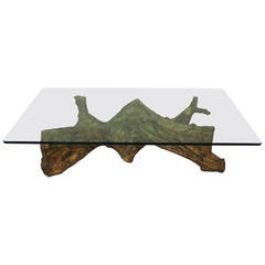 Vintage Brutalist Coffee Table Attributed to Silas Seandel