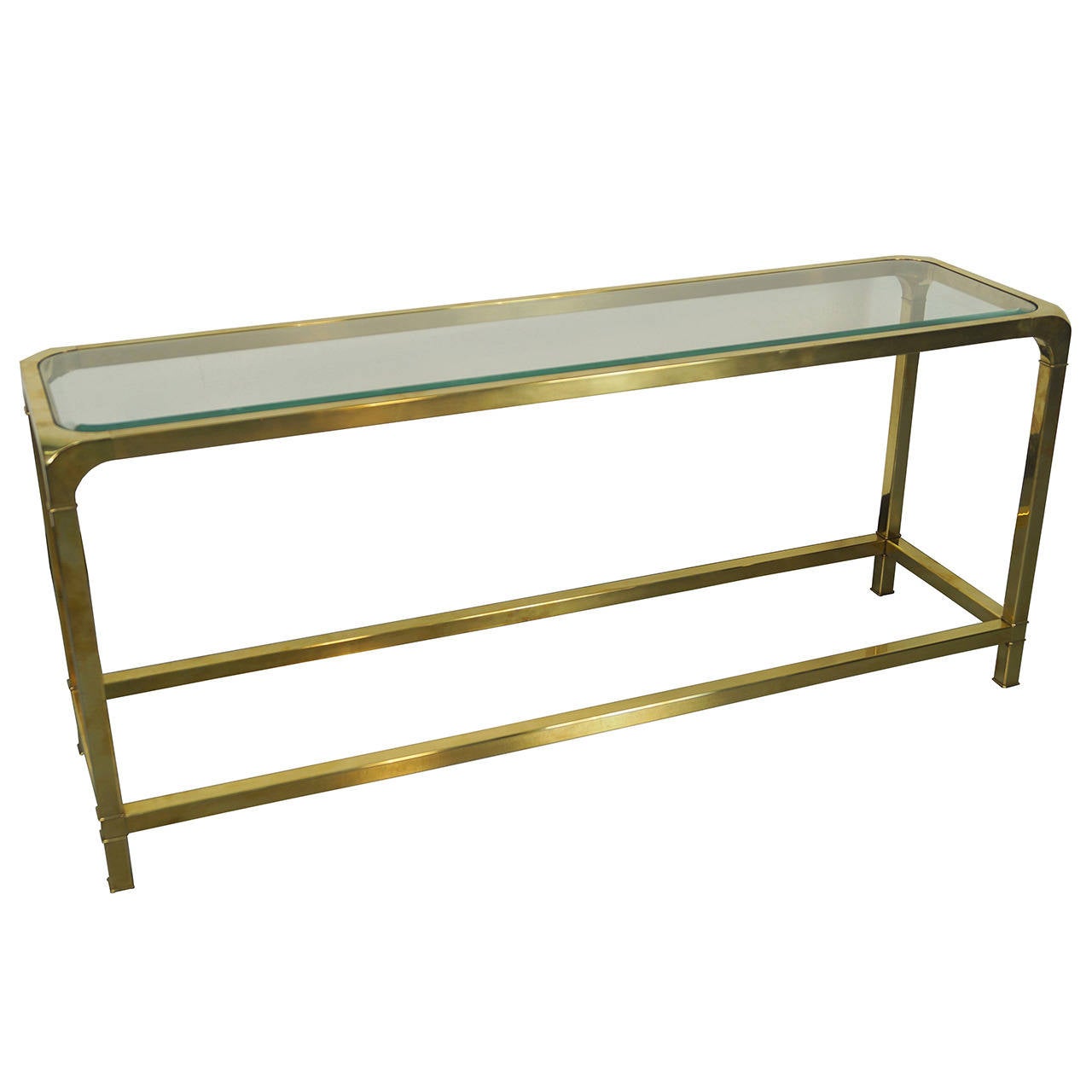 Brass Console Table by Mastercraft at 1stDibs