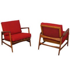Vintage Reclining Lounge Chairs by Ib Kofod-Larsen