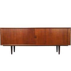 Danish Teak Tambour Door Credenza by Svend A. Larsen 12