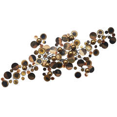 Vintage "Raindrops" Wall Sculpture by Curtis Jere