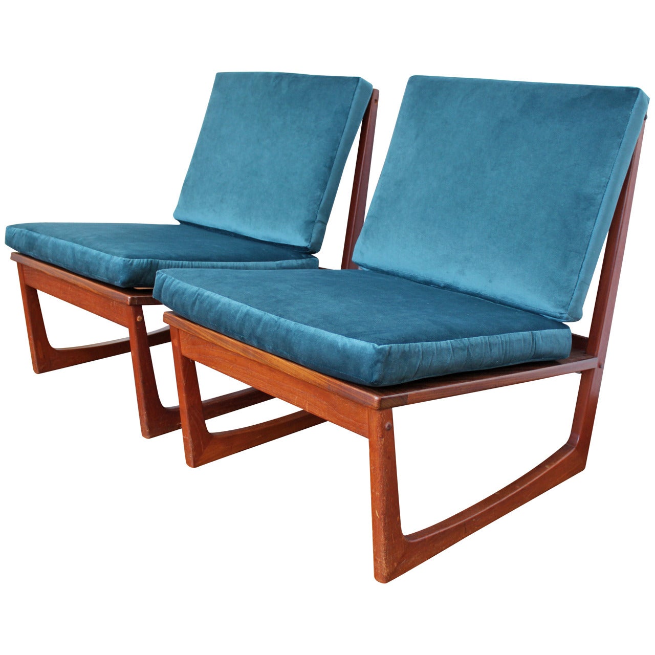 Pair of Danish Teak Mid Century Chairs by Jacob Kjaer