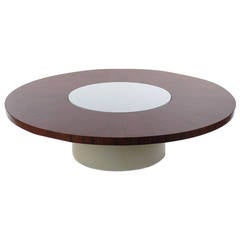 Revolving Rosewood Cocktail Table by Milo Baughman
