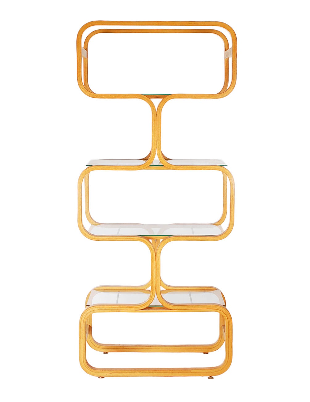 Danish Modern Teak and Glass Etagere