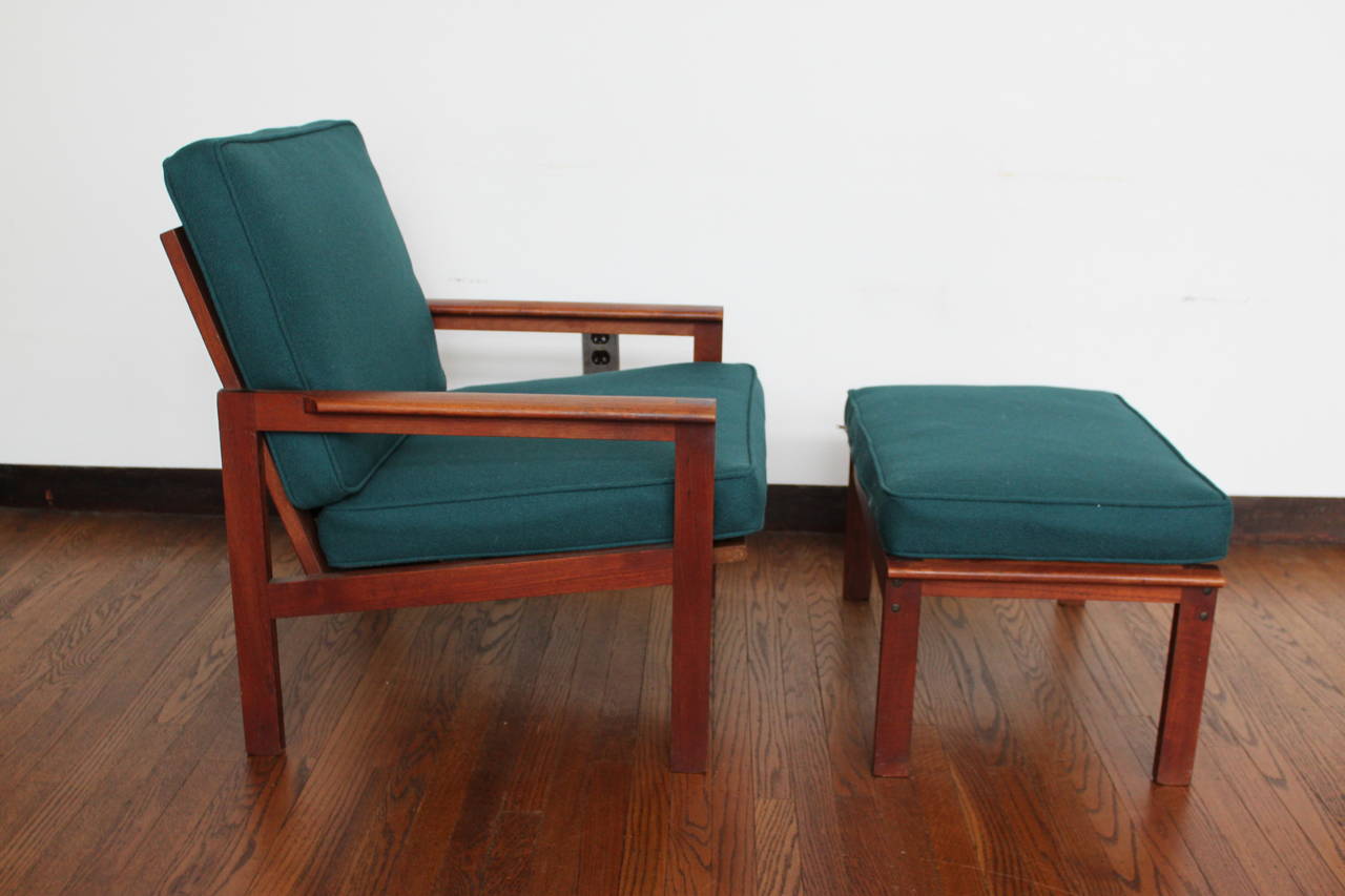 Teak Capella Armchair and Ottoman by Illum Wikkelso