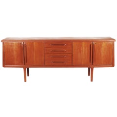 Mid-Century Modern Danish Long Teak Credenza after Kai Kristensen or Arne Vodder