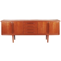 Mid-Century Modern Danish Long Teak Credenza after Kai Kristensen or Arne Vodder