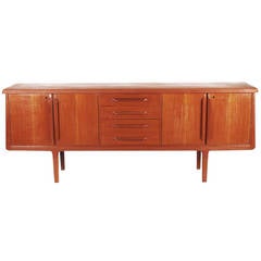 Mid-Century Modern Danish Long Teak Credenza after Kai Kristensen or Arne Vodder 10