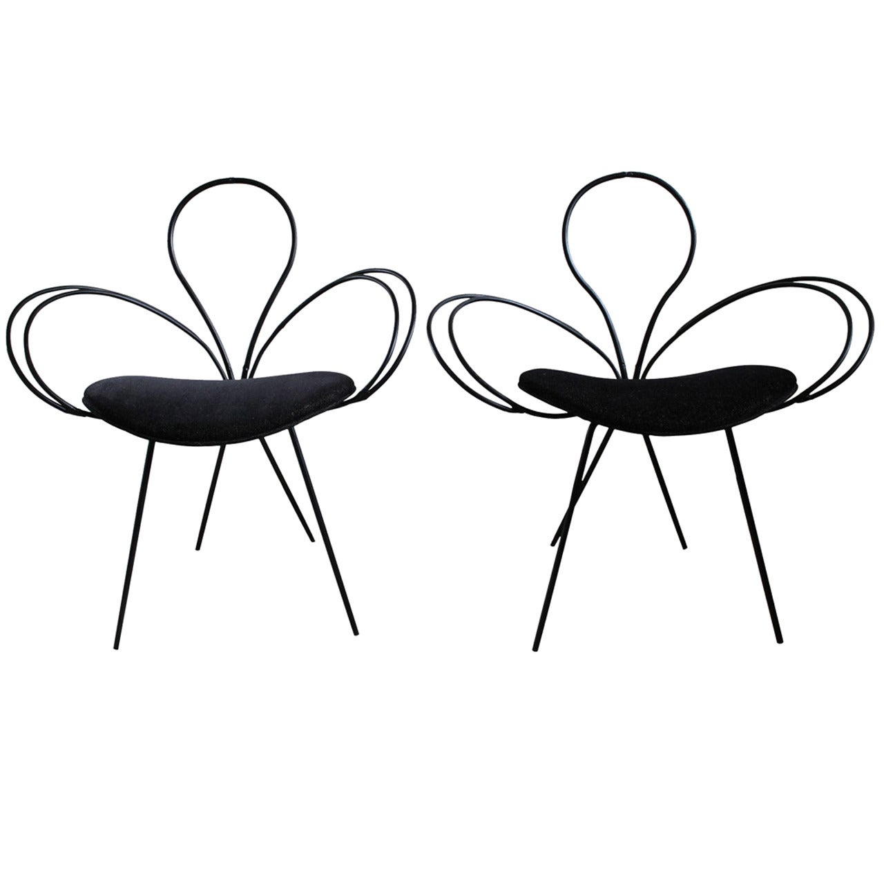 Pair of Arthur Umanoff Clover Leaf D609 Chairs