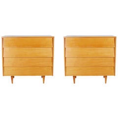 Matching Pair of Florence Knoll Maple Chests 3