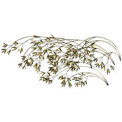 Signed Curtis Jere Brass Willow Branch Sculpture