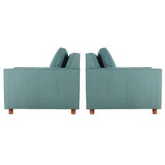Mid-Century Modern Cube or Case Club Lounge Chairs 5