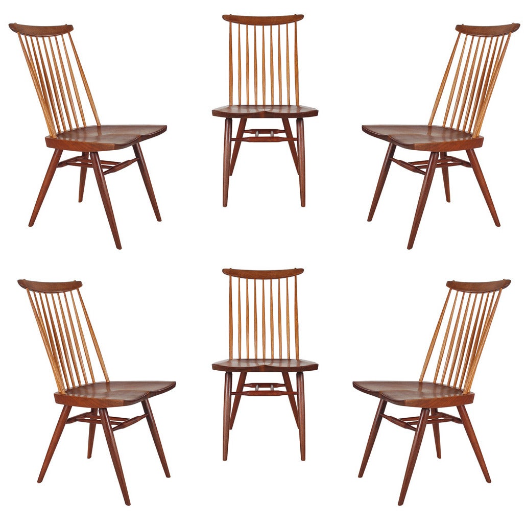 Early Set of Six "New" Dining Chairs by George Nakashima