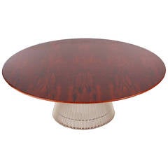 Rare Exquisite 1974 Rosewood Cocktail Table by Warren Platner for Knoll