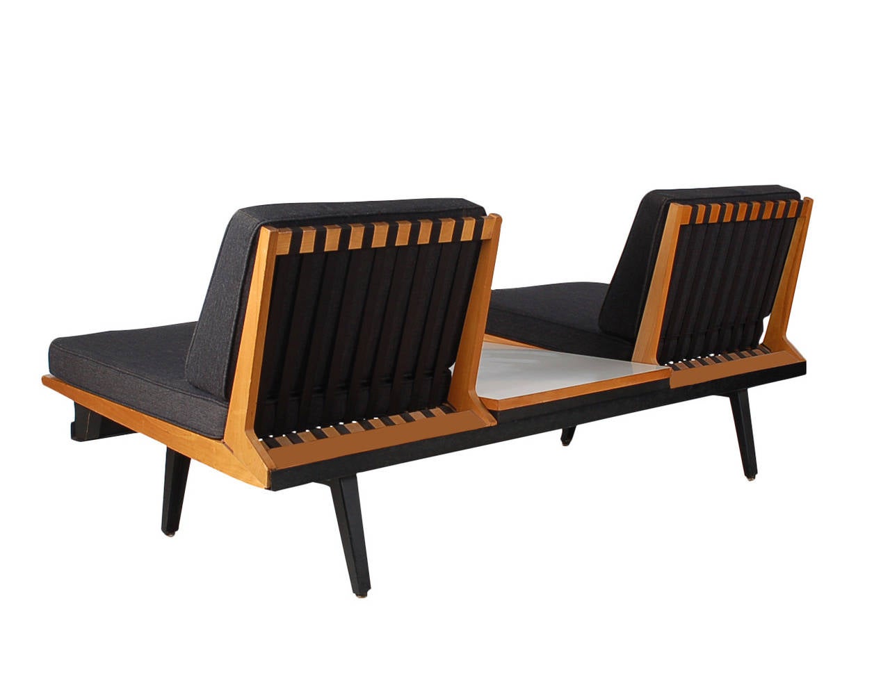 Nelson Herman Miller Steel Frame Modular Sofa and Table for