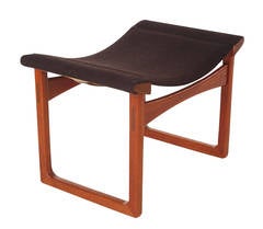 Tabouret en teck de Ejner Larsen et A. Bender Madsen pour L. Pontoppidan