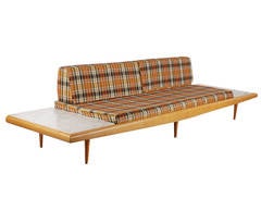 Adrian Pearsall Sofa with Marble End Tables