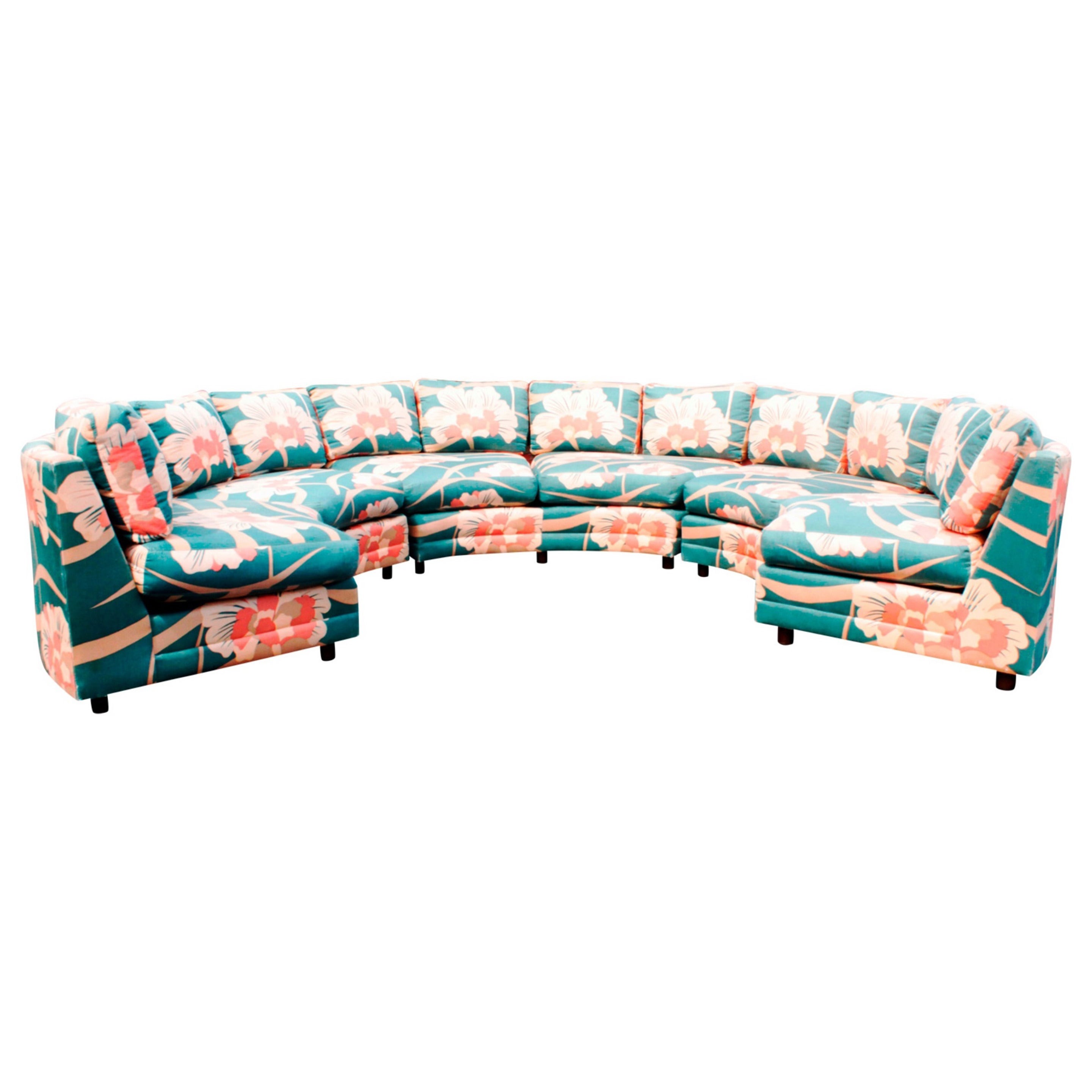 Milo Baughman Three-Piece Circular Sofa