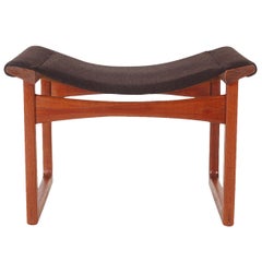 Teak Foot Stool by Ejner Larsen and A. Bender Madsen for L. Pontoppidan