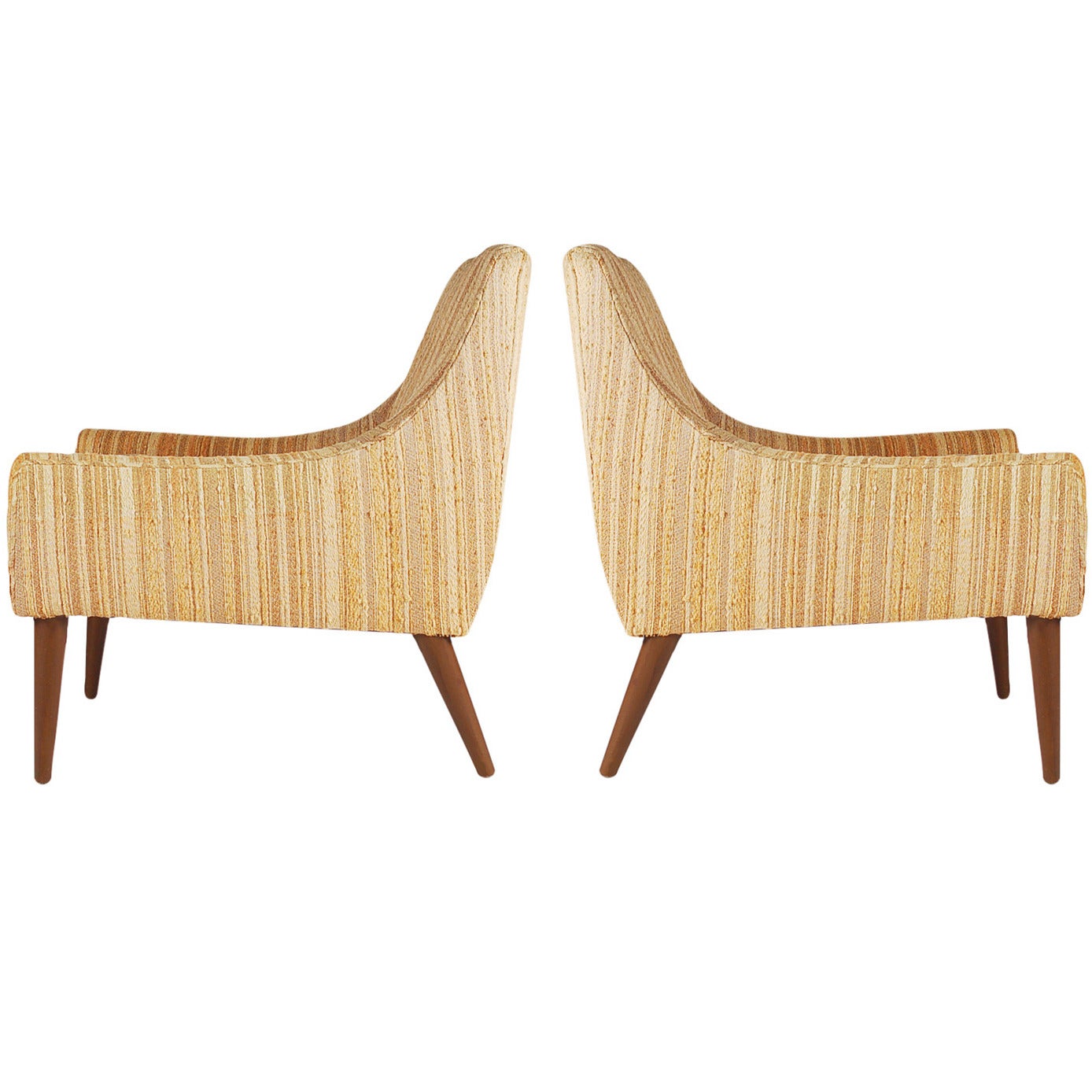 Midcentury Scoop Lounge Chairs After Milo Baughman