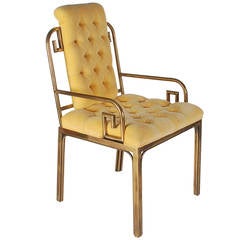 Brass Accent Armchair by Mastercraft 5