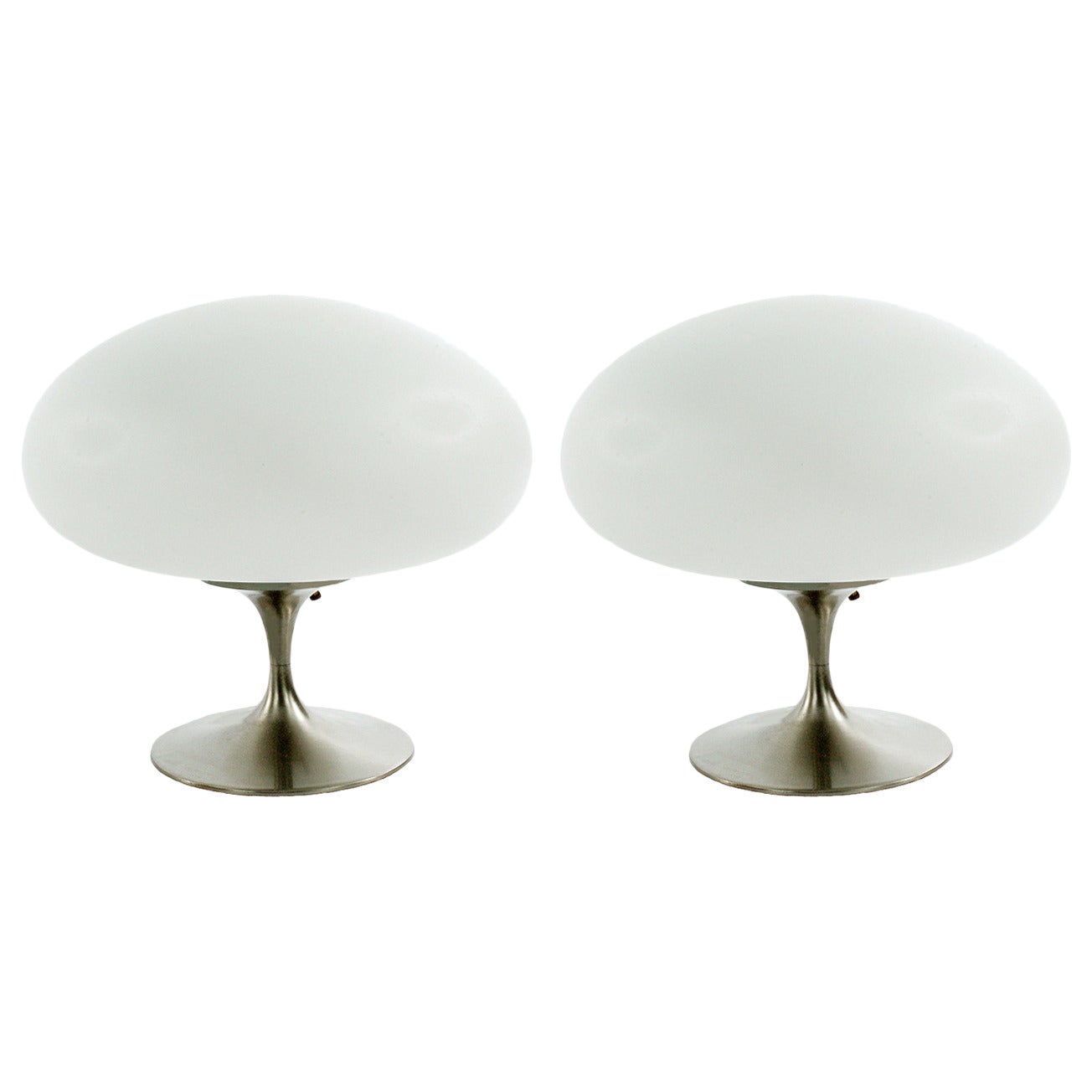 Matching Pair of Mushroom Table Lamps by Laurel Lamp Co.