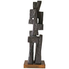 Abstract Cubist Horn Player Table Sculpture by Austin Productions