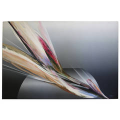 Large Acrylic on Canvas Abstract by Elba Alvarez