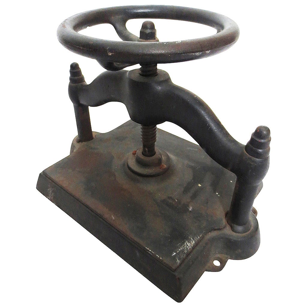 Antique Cast Iron Book Press at 1stdibs