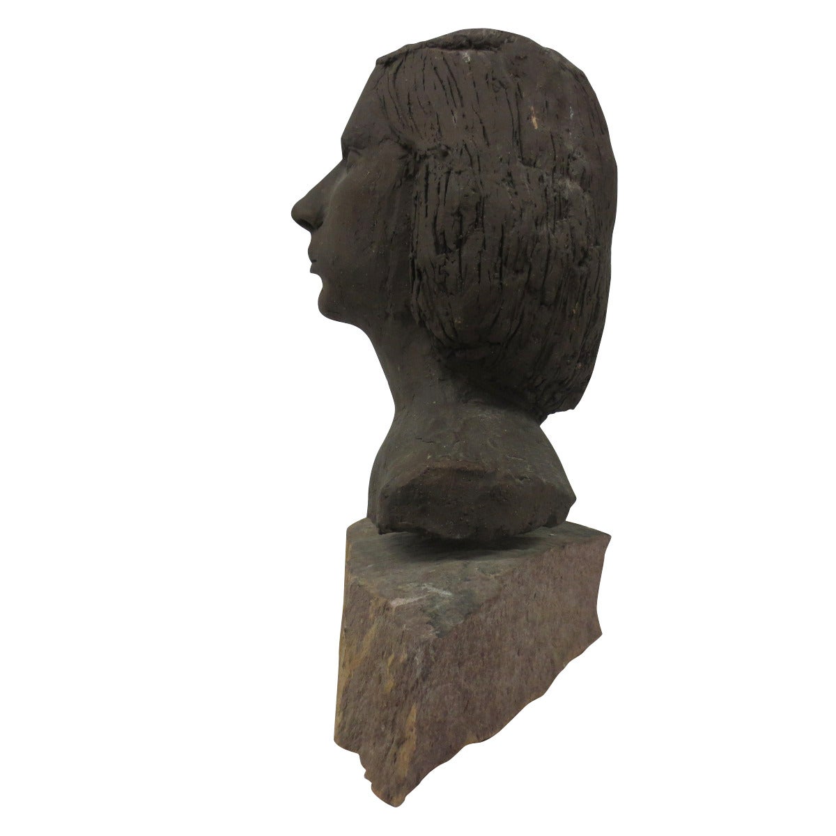 Terracotta Bust of Young Woman For Sale 3
