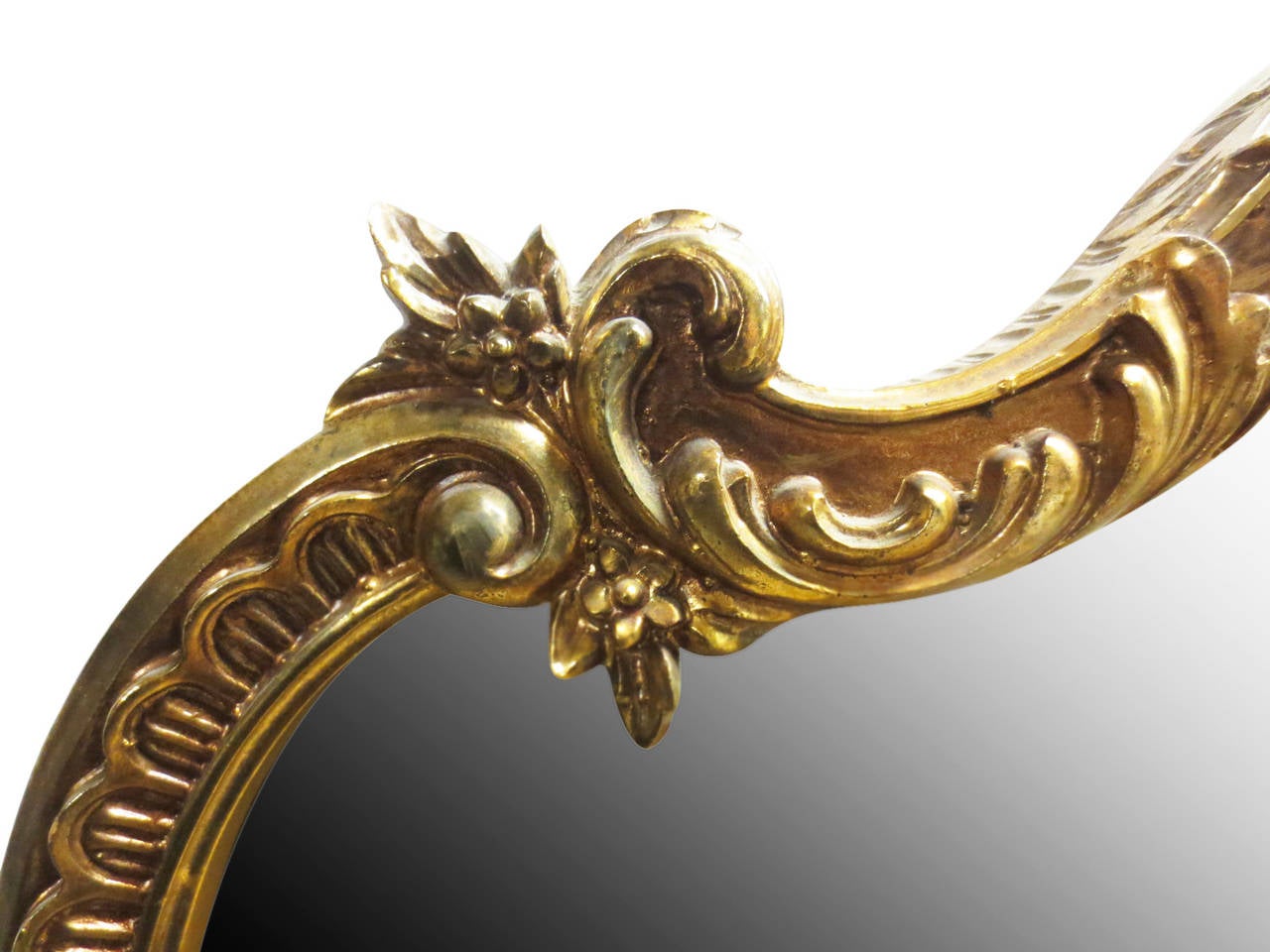 20th Century Rococo Style Giltwood Mirror with Plaques For Sale