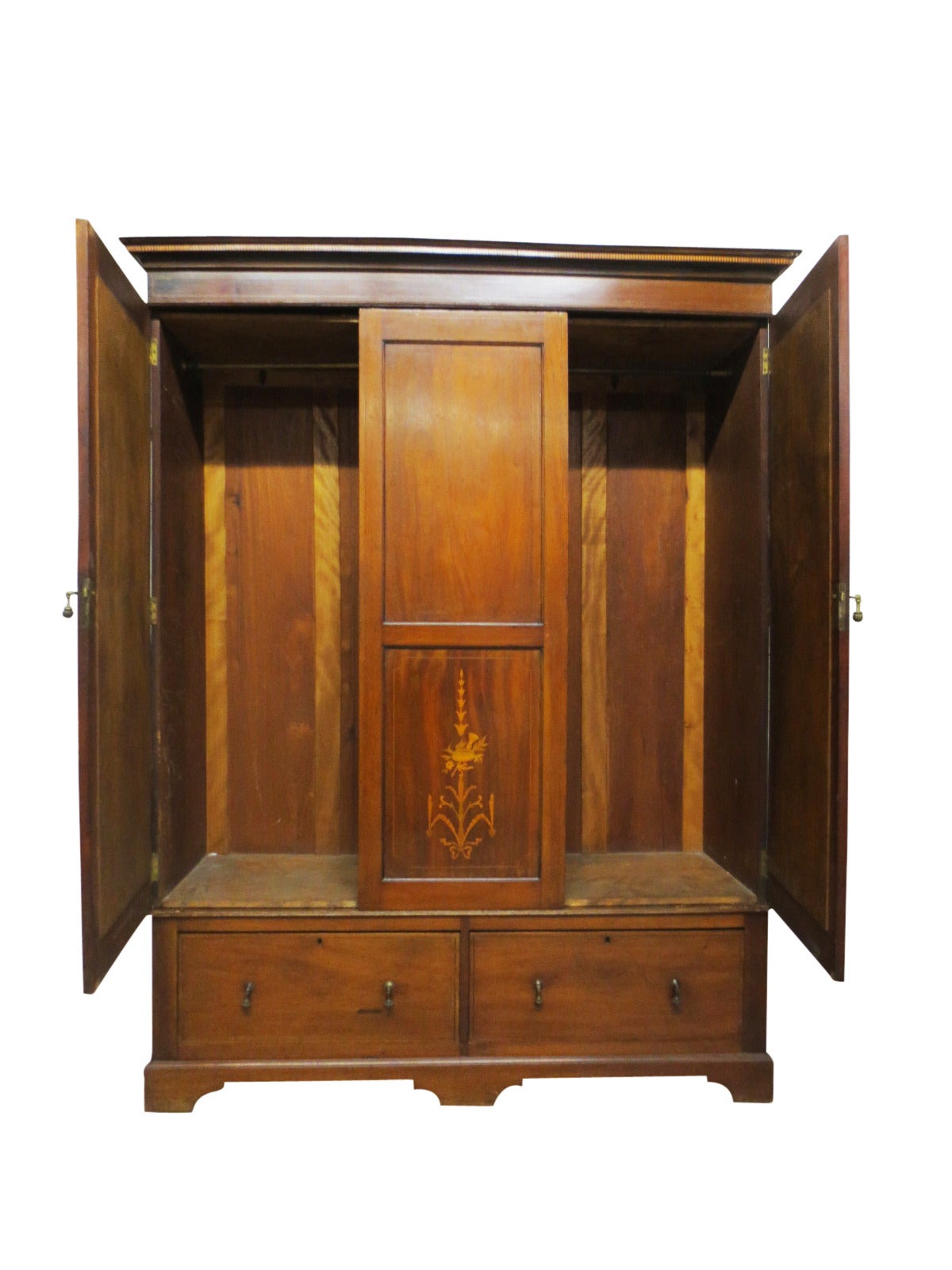 North American Collapsible Armoire with Mirrored Doors For Sale